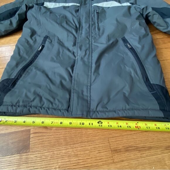 Hurley Kids Boys M Gray Black Ski Puffer Jacket collared winter kidcore gorpcore - Picture 9 of 12